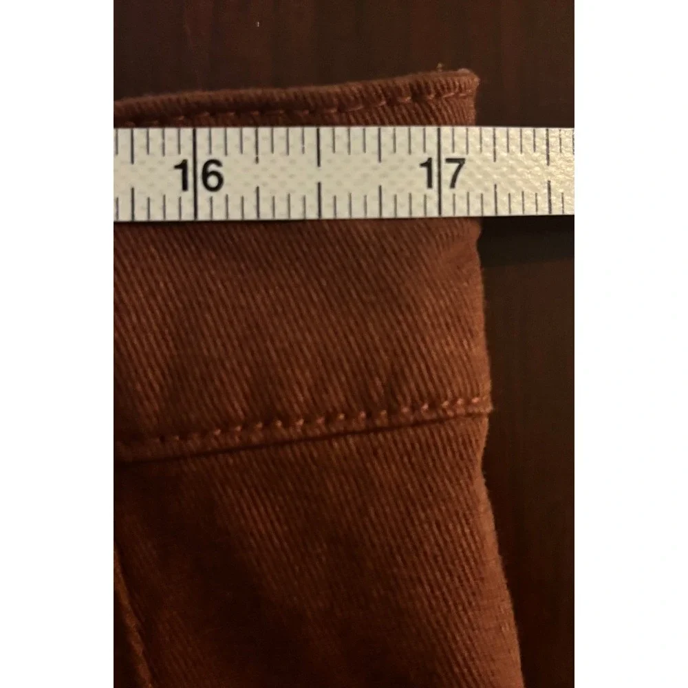 Indigo Rising Womens Sz L Brown Cotton Side Zip Pleated Mini Skirt Casual School